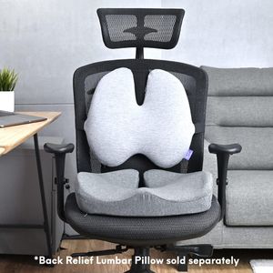 Cushion Lab Pressure Relief Seat Cushion – Memory Foam, Light Grey