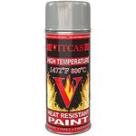 VITCAS 400ml Silver Heat Resistant Spray Paint- High Temperature - Decorative Finish - Easy To Use– Satin Matt- Exhaust Stove- Anti-Corrosive- Furnaces- Heaters- Barbecues- Boilers- Pipes