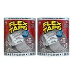 Flex Tape - Rubberized Waterproof Tape; Instantly Stops Leaks; Thick Rubberized Backing; Strong Adhesive; Great for Home, Plumbing, Outdoor, DIY, Auto Repairs; Clear, 4 in x 5 ft – 2 Pack