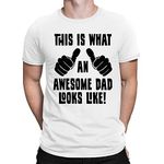 buzz shirts Gift for Fathers - This is What an Awesome Dad Looks Like - Mens Organic Cotton T-Shirt White