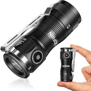 sofirn SC13A Torch Rechargeable, 1300 Lumens Small Flashlights with Andril 2 UI, Pocket Mini Flash Light for Everyday Carry Camping Hiking