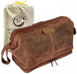 Mens Leather Wash Bag - Handcrafted Toiletry Bag for All Your Travel Toiletries