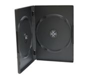 25 Pk Premium 14mm CD DVD Storage Case Double Black Dual 2 Discs Holder Box Machinable