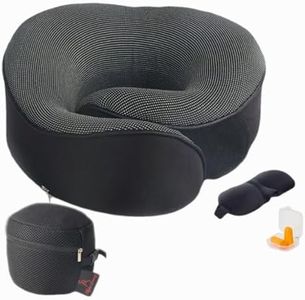AS Adjidar Sincerely Coussin d'avion, Oreiller de Voyage, Coussin Cervical Tour de Cou en Mousse à Mémoire de Haute Qualité. Ajustable -Noir- pour Offrir Un Soutien Optimal à Votre Tête et Votre Cou