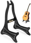 ONULISS Luxury Guitar Stand, Wooden Guitar Stand Floor, Classic Thicken Plywood A-Frame Style Instrument Holder with Soft Foam Non-Slip Grip for Single Acoustic Classical Bass Electric Ukulele Guitars, Gifts