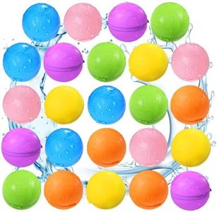UCIDCI Reusable Magnetic Water Balloons, Silicone Self Sealing Water Balls, Quick Refill Soft Water Bombs for Outdoor Summer Splash Party, Water Fight Game 24Pack