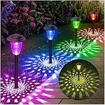 8 Pack Solar Lights Outdoor, BUCASA Brighter Solar Pathway Lights Outdoor Waterproof with 2 Lighting Modes, Solar Powered Garden Lights Outdoor Landscape Lighting for Garden Yard Patio Lawn Walkway