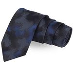 PELUCHE Drizzy Black Colored Microfiber Necktie For Men