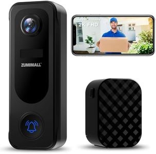 ZUMIMALL 2K FHD Doorbell Camera Wireless, WiFi Video Doorbell Camera with Chime, IP66 Waterproof, Motion Detection, Night Vision, 2-Way Audio, Local & Cloud Storage, 2.4G WiFi, 30s Voice Message