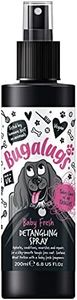 BUGALUGS Baby Fresh Dog Detangler Spray - Hair Conditioner for Dogs with baby powder dog perfume - Professional groom detangling spray- Pro dog grooming Spray for Your Pooch (200ml)