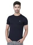 Dollar Super Combed Cotton Mens Solid T-Shirt(8909141271541_MLTSH-01-NVY-PO1_M)