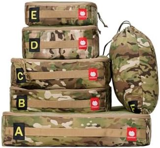 MAUHOSO Tactical Packing Cubes,Camo Packing Cubes,Luggage Set Packing Organization Travel Accessories,YKK Zipper Water-Resistant,Military standard Travel Organizer Bag(Multicam) 6-PACKS, Small, travel