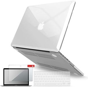 iBenzer MacBook Pro 15 Inch Case 2012-2015, Soft Touch Hard Case Shell Cover with Keyboard Cover Screen Protector for Apple MacBook Pro 15 with Retina Display A1398, Crystal Clear, MMP15R-CYCL+2