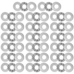 sourcing map AXK0819 Thrust Needle Roller Bearings with Washers 8mm Bore 19mm OD 2mm Thickness 20pcs