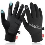 TANSTC Thermal Gloves for Men Women Winter Cycling Gloves Touchscreen Anti-slip Gloves for Running Sports Hiking Driving Working Walking