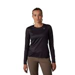 Fox Racing W Flexair Ascent Ls Jersey, Womens Flexair Ascent Shorts with Liner, Women's, Black, L