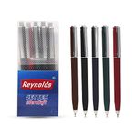 Reynolds Jetter Aerosoft 5 Ct Premium Pouch|Smooth Ball Pens|Long-Lasting Ball Pens|Professional Ball Pens With Superior Writing Experience|Ball Pens For Swift Writing|0.7Mm Tip Size|Multicolor