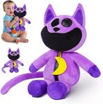 Cat nap, Smiling Critters, Smiling Critters Plush, Smiling Critters Plushies Peripheral Toy, Cute Cat Nap Cartoon Stuffed Anime Plush Toy for Game Fans Kids Birthday Gift (Purple Smile Cat)