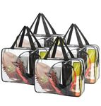 JD FRESH 4 Pcs,27 L Multipurpose Transparent Bag For Storage Clothes,Storage Containers For Clothes,Cloth Organisers Storage Box For Wardrobe,Packing Bags For Clothes-4 Pieces(Plastic),White