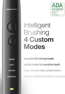 Aquasonic Black Series Electric Toothbrush – Rechargeable, Black