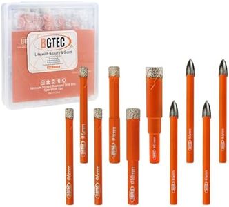 BGTEC Dry Diamond Drill Bits Set - 6/6/6/8/10/12mm Tile Drill Bits and 4pcs 1/4" 6mm Carbide Drill for Granite Marble Porcelain Ceramic