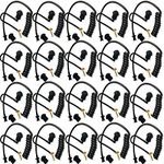 Lsgoodcare 20Pcs Replacement Covert Acoustic Air Coil Audio Tube Earbuds Black Compatible for Motorola Kenwood Icom Yaesu Two Way Radio Earpiece