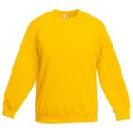 Fruit of the Loom SS027B Boys' Sweatshirt - Gold - 7-8 Years