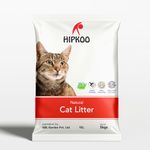 Hipkoo Bentonite Clumping Cat Litter 5kg | Quick Clumping Dust Free Odor Control | Unscented Fragrance Free | Natural Clay Sand | Easy Scoop Litter Box Sand for Kittens & All Cat Breeds