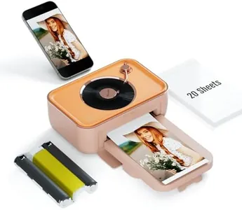HPRT Photo Printer 4x6,+20 Sheets&1Ribbon Pink, Audio Function Wi-Fi Wireless Photo Printers, Portable Instant Picture Printer for iPhone, Android, Thermal Dye-Sublimation, AR Video Printing