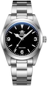 ADDIESDIVE 36mm Relojes automáticos Hombre Cristal de Zafiro PT500 Reloj analógico Hombre con Pulsera de Acero Inoxidable