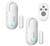 SANJIE Door Window Alarm with Remote for Home Security Kids Safety Demetia Patients SleepWalking,Door Window System for Shed Garage Burglar Anti-theft Alarms Security,4 Modes 0-120dB,Battery Included