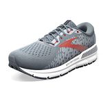 Brooks Men's Addiction GTS 15 Supportive Running Shoe, Grey/Ebony/Chili Oil, 10