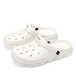 CERYTHRINA Mens Womens Garden Clogs Summer Sandals Lightweight Non Slip Walking Sport Shoes Unisex Adults Clog for Pool Beach Yard Kitchen Shower, White/White, 13 Women/10.5 Men