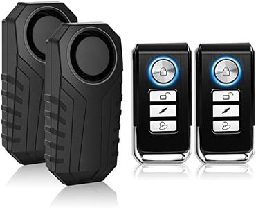 USUPERINK 2 Set Wireless Bike Alarm with Remote, Anti-Theft Bicycle Motorcycle Alarm Wireless Security Vibration Motion Sensor Alarm, IP55 Waterproof Super Loud 113dB Alarm…