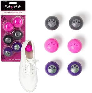 Foot Petals Sneaker Deodorizers - Freshener Balls For Shoes, Gym Bags, Lockers, or Drawers, 3-Pack, Girly