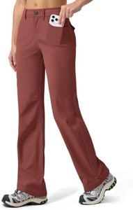 Willit Women's Hiking Pants Quick Dry UPF 50+ Stretch Travel Work Pants with Pockets Lightweight Water-Resistant 29" Dark Red 6