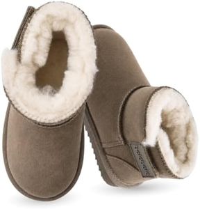 Balabala Kids Winter Snow Boots, Water-Resistant, Faux Fur, Suede, Warm