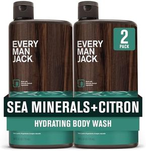 Every Man Jack Nourishing Sea Minerals + Citron Mens Body Wash for All Skin Types - Naturally Derived Ingredients - Cleanse and Hydrate Skin with Coconut and Glycerin - 24oz 2 Bottles