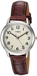 TIMEX Women's Easy Reader Croco Pattern Brown Leather Strap Watch