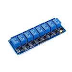 Yizhet 5V 8 Channel-Relay DC 5V 230V Relay Shield Module Control Board with Optocoupler for Raspberry Pi Arduino PIC AVR MCU DSP ARM TTL Logic (8 Channel)