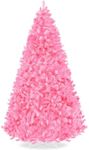 Best Choice Products 9ft Pink Christmas Tree Artificial Full Fir Tree Seasonal Holiday Decoration w/ 2,000 Branch Tips, Foldable Stand
