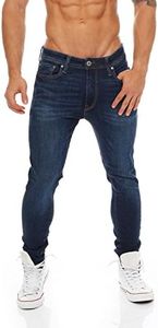 Jack & Jones Men's Liam Original 009 Skinny Jeans, Black, Blue, 34