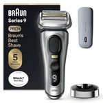 Braun Series 9 PRO+ Electric Shaver for Men, 5 Pro Shave Elements & Precision Long Hair ProTrimmer, PowerCase, 9527s