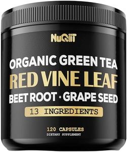 Red Vine Leaf Extract 15000mg Beet Root 3000mg Organic Green Tea 3000mg Supplement & More - Support Heart Health, Strength, Immune System & Body Management - 120 Vegan Capsules for 2-Month Supply