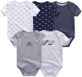 JELYLOVE Fashion Unisex baby Boy Girl Bodysuits 5-Pack Casual Cotton Soft Infants Outfit New born Clothes