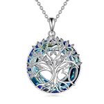 YFN 50th Birthday Gifts for Women Sterling Silver Tree of Life Necklace for Mom 50th Anniversary Jewellery 50 Years Old Gifts