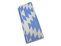 Awning Carpet 2.4M X 6M (Zig Zag Pattern Groundsheet Mat Flooring Caravan Camping Blue Grey Base)