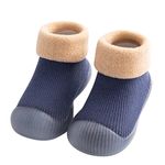 Baby Boys Girls Slippers for Winter Baby Warm Rubber Sole Shoes Socks Anti-Slip Breathable Thick Indoor Outdoor Winter Warm Shoes Socks Infant Winter Footwear