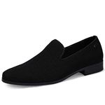 UUBARIS Mens Loafers Dress Shoes Slip On Driving Shoes Tuxedo Suit Shoes Black UK Size 7