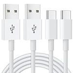 USB C Charger Cable 2Pack 3FT/1M USB A to USB C Cable Fast Charging Compatible for iphone15, Samsung Galaxy S23 S22 S21 Note 10 9 8, Huawei, Google Pixel, Sony Xperia-White.